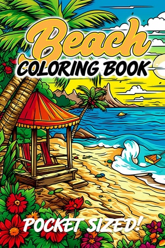 Beach Coloring Book Pocket Sized Edition