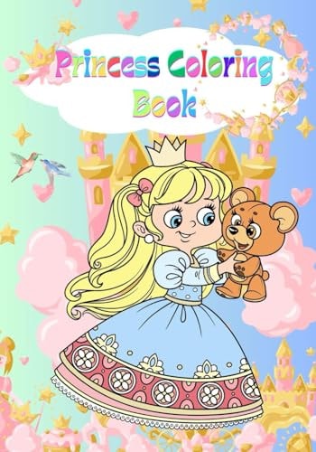Princess Coloring Book 50+ Amazing Princess Drawings and Lot of Fun - Great Gift for Your Princess