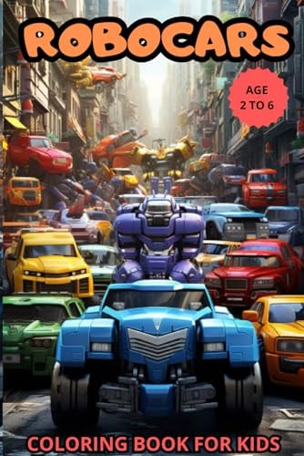Robocars Coloring Book for Kids