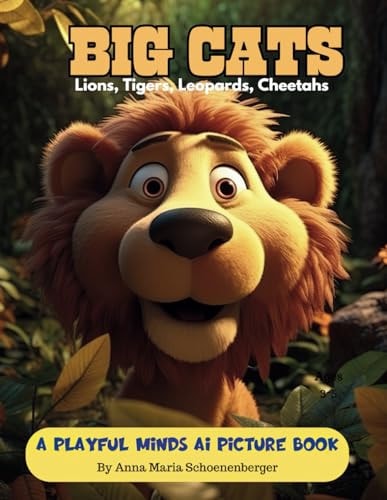 BIG CATS - A Playful Minds AI Picture Book for Ages 3-5 Lions, Tigers, Leopards and Cheetahs