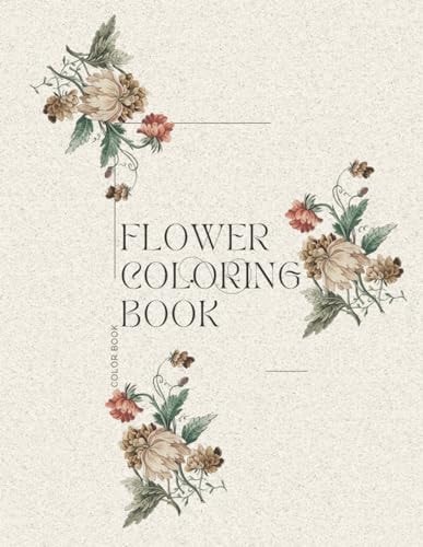 Flower Coloring Book Mindful Coloring
