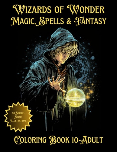 Wizards of Wonder Magic, Spells & Fantasy Detailed Coloring Book for Ages 10-Adult