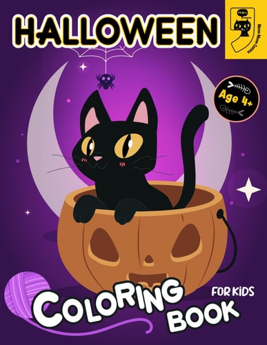 Halloween Coloring Book for Kids Cute Horror Spooky Chibi Coloring Pages for Kids, Toddler