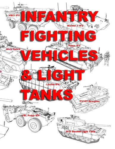 Infantry Fighting Vehicles & Light Tanks Detailed Coloring Book