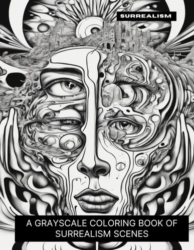 Surrealism A Grayscale Coloring Book of Surrealism Scenes