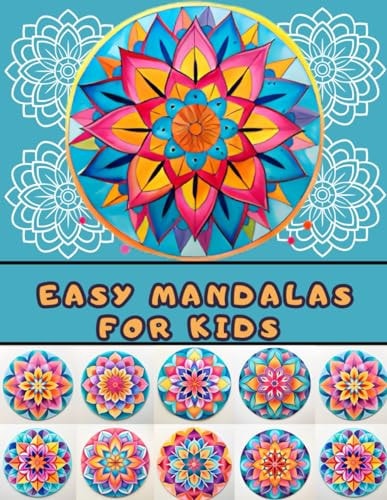 Easy Mandalas for Kids Coloring Book with Simple Patterns