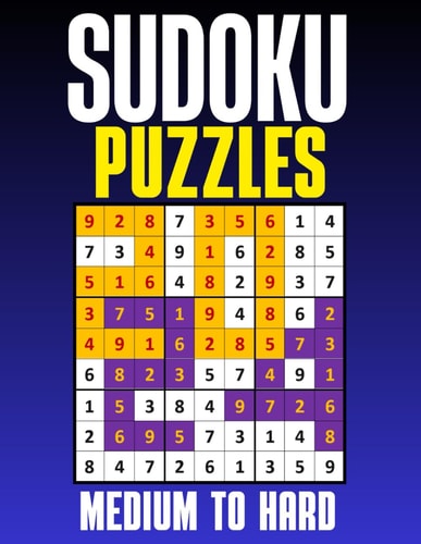Sudoku Puzzles Medium & Hard Sudoku Puzzles Suduko Books for Adults with Full Solutions.