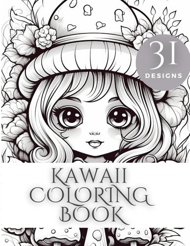 Coloring Book Kawaii Mindful Coloring For Kids - Cute and Easy Coloring Pages