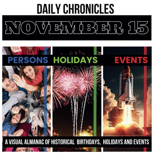 Daily Chronicles November 15 A Visual Almanac of Historical Events, Birthdays, and Holidays
