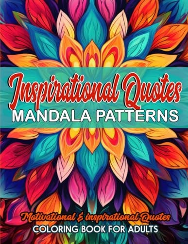 Inspirational Quotes Mandala Coloring Book Boost Mood & Confidence