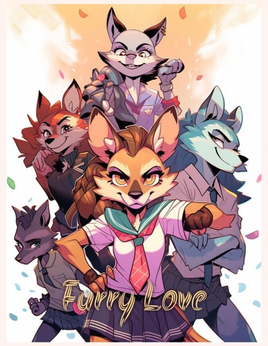 Furry Love A Coloring Book for People who Love Furries
