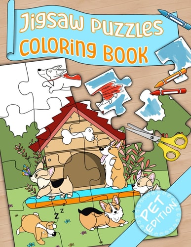 Jigsaw Puzzles Coloring Book Pet Edition