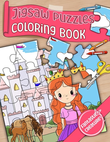 Jigsaw Puzzles Coloring Book Fantastic Creature Edition