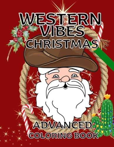 Western Vibes Christmas Advanced Coloring Book