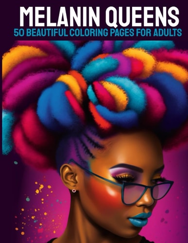 Melanin Queens 50 Beautiful Coloring Pages for Adults
