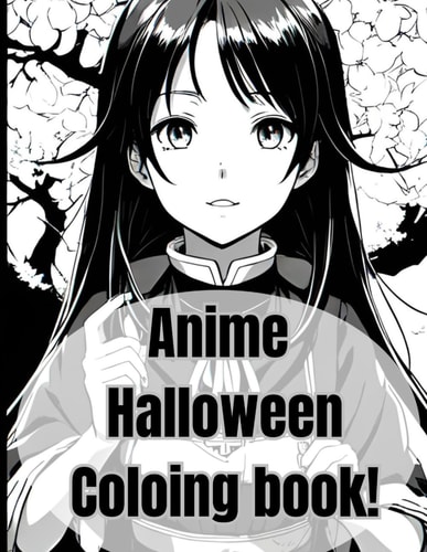 Anime Halloween Coloring Book