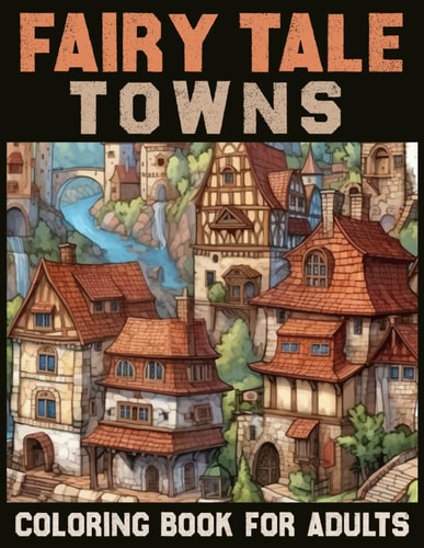 Fairy Tale Towns Coloring for Adults Discover Enchanted Realms in Every Stroke of Color