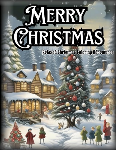 Merry Christmas A Relaxing Christmas Coloring Adventure For Adults And Teens