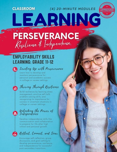 Perseverance, Resilience, and Independence Grades 11th - 12th (4) 20-Minute Lessons