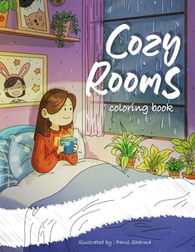Cozy Rooms Coloring Book