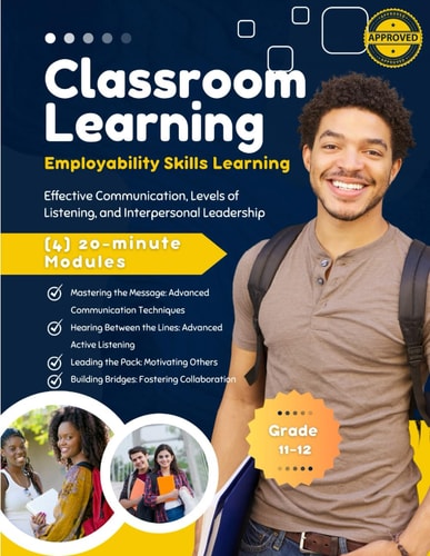 Effective Communication, Levels of Listening, and Interpersonal Leadership Grade 11th - 12th, (4) 20-Minute Lessons