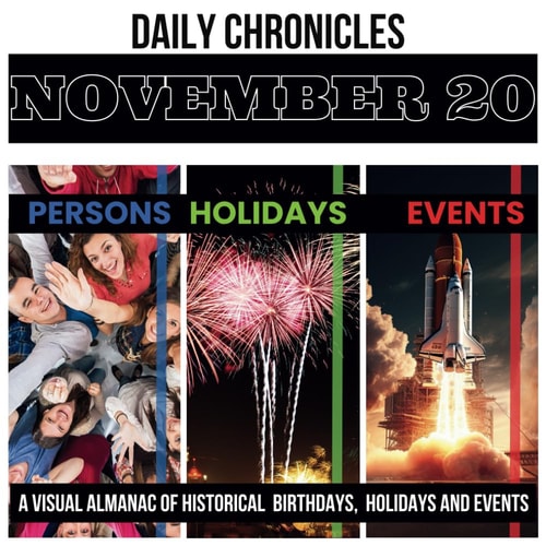Daily Chronicles November 20 A Visual Almanac of Historical Events, Birthdays, and Holidays