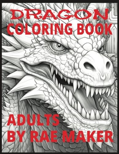 Aggressive Dragon Adult Coloring Book