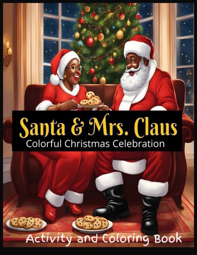 Santa & Mrs. Claus Colorful Christmas Celebration