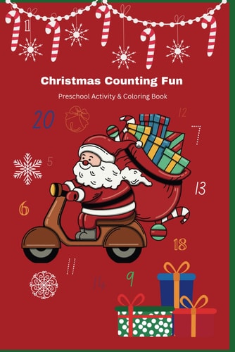 Christmas Counting Fun Activity Book Preschool Activity Coloring Book