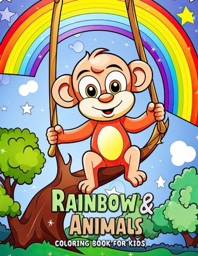 Rainbow and Animals Coloring Book for Kids A Whimsical Journey Through Colors and Creatures