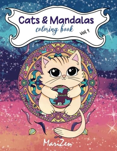 Cats and Mandalas Coloring Book Vol. 1