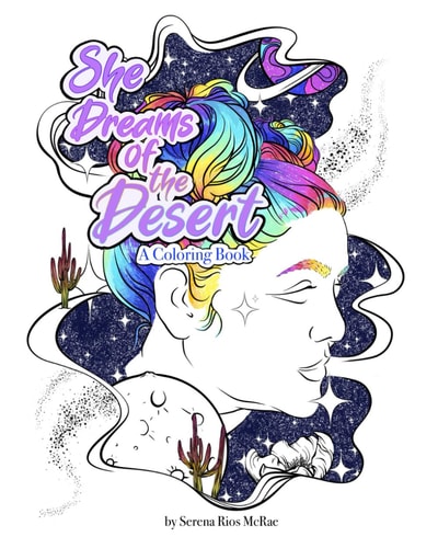 She Dreams of the Desert A Coloring Book for Adults