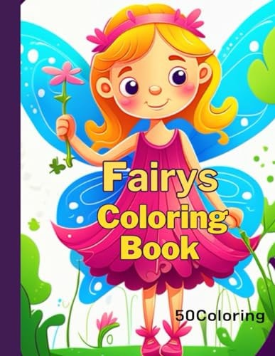 Fairies Coloring Book For Kids Ages 4-8, 50coloring