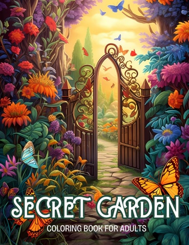 Secret Garden Coloring Book for Adults Stress Relief Beautiful Landscapes Coloring Book for Adults, Perfect for Relaxation - 50 Coloring Pages