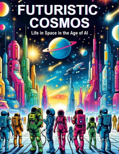 Futuristic Cosmos Life in Space in the Age of AI: An Intriguing Adventure Through Coloring, Exploring Artificial Intelligence, Space Colonies, and Interstellar Encounters