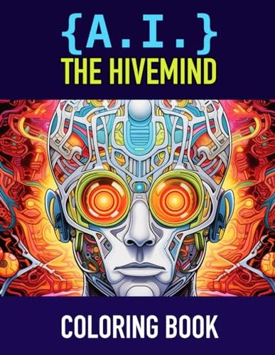 A.I. THE HIVEMIND: A.I. Fururism Coloring Book. AI's Vision of a Future Superintelligent Artificial Intelligent Life Form. Color The Future!