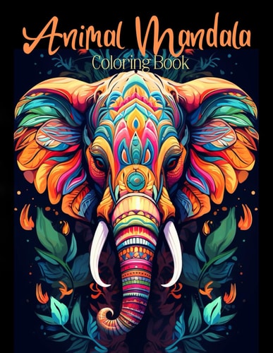 Animal Mandala Coloring Book Beautiful Mandala Design Coloring Pages / Jungle & Wild Animals / Easy and Simple Designs for Stress Relief & Relaxation