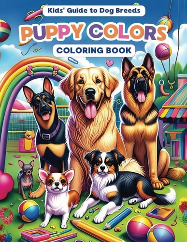 Puppy Colors The Kid's Guide to Dog Breeds. Features 30 Different Breeds Paired with Brief Descriptions for Enjoyable Learning Experience: Designed with Funny Illustrations that Capture Each Breed ́s Personality, An Entertaining Activity for Kids & Adults