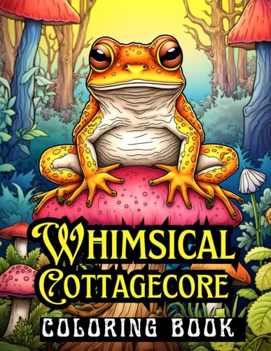 Cottagecore Coloring Book Coloring Pages of Cottages and the Pastoral Lifestyle. Stress Relief, Mindfulness and Relaxation.