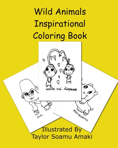 Wild Animals Inspirational Coloring Book