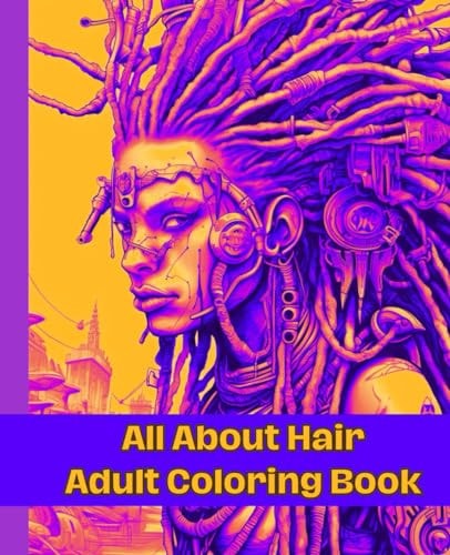 All About Hair Adult Coloring Book