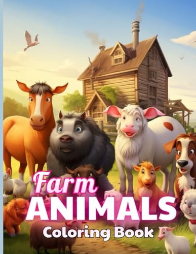 Farm Animals Coloring Book for Kids High Quality +100 Beautiful Designs