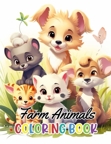Farm Animals Coloring Book for Kids 100+ Unique and Beautiful Designs