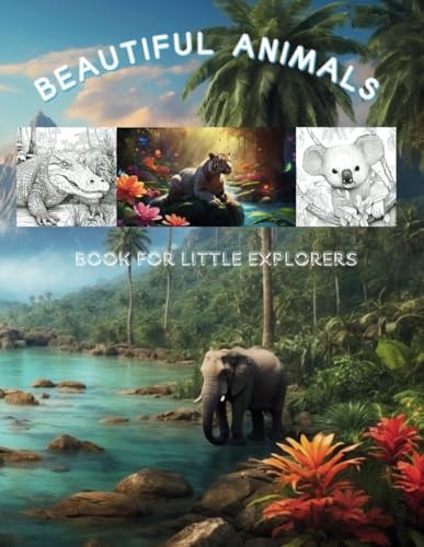 Beautiful Animals Book for Little Explorers A Book Containing 50 Amazing Cute and Adorable Coloring Animals from Forests, Jungles, and Rivers for Hours of Coloring Fun (Animal Coloring Books)