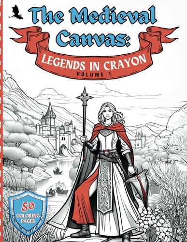 The Medieval Canvas Legends in Crayon Volume 1: Discover Enchanted Castles and Dragon Lore in 50 Kid-Friendly Medieval Coloring Pages for Creative Play and Learning