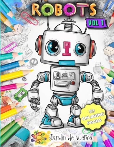 Robots (vol 1) Coloring Book for Kids