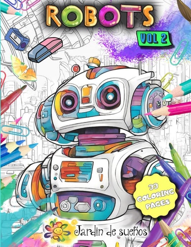 Robots (vol 2) Coloring Book for Kids