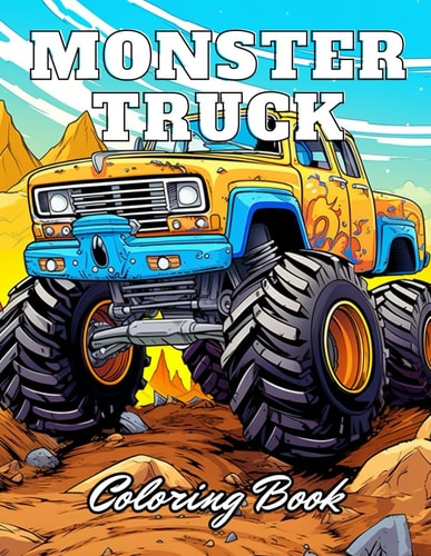 Monster Truck Coloring Book High Quality +100 Adorable Designs