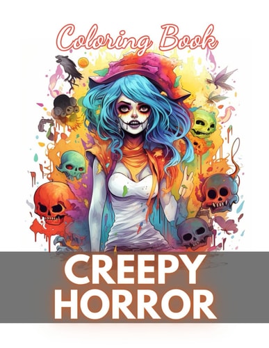 Creepy Horror Coloring Book for Adults High Quality +100 Beautiful Designs