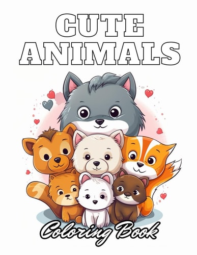 Cute Animals Coloring Book for Kids 100+ High-Quality Coloring Pages for All Ages